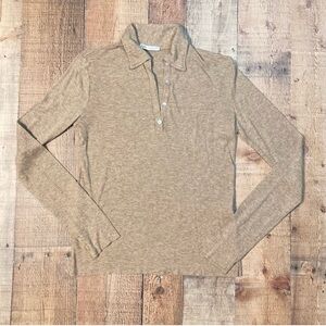 Zara Tan Long Sleeve Blouse